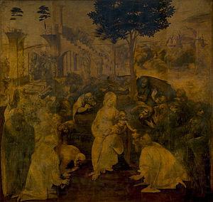 LEONARDO da Vinci Adoration of the Magi Norge oil painting art